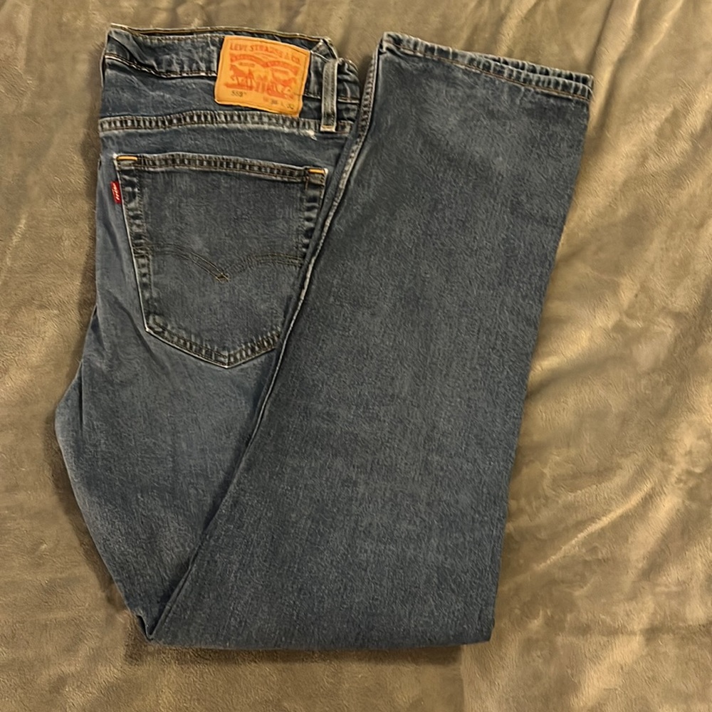 Levi’s 559 Relaxed Straight Jeans Sz 36x32 Medium Wash Zip Fly Cotton High Rise